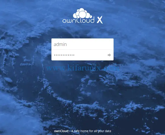 owncloud login Debian 10 Buster