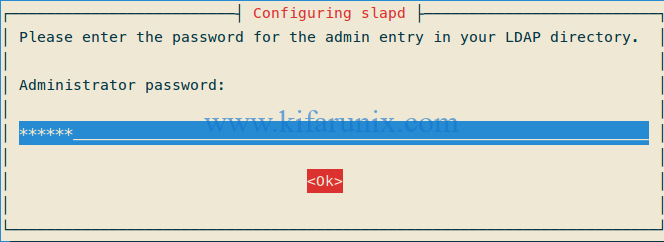 ldap admin password