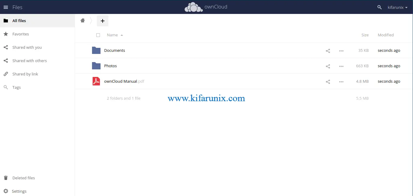 ownCloud Server on CentOS 8