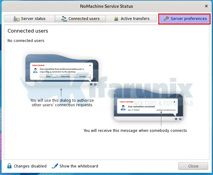 nomachine server prefs