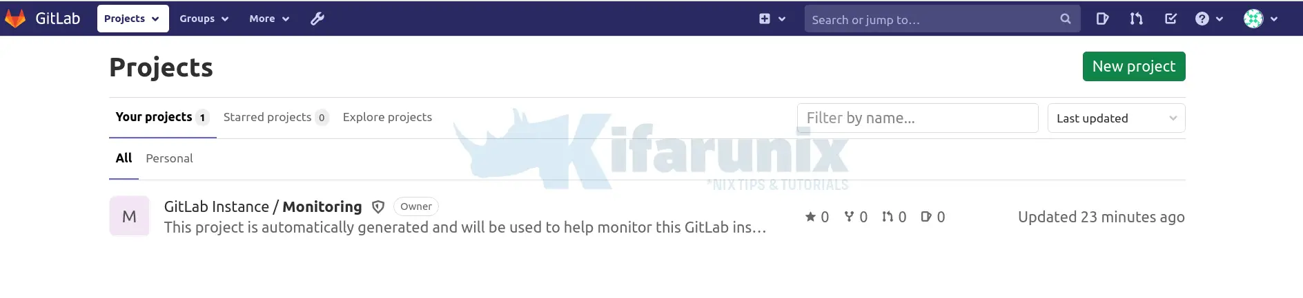 gitlab dashboard