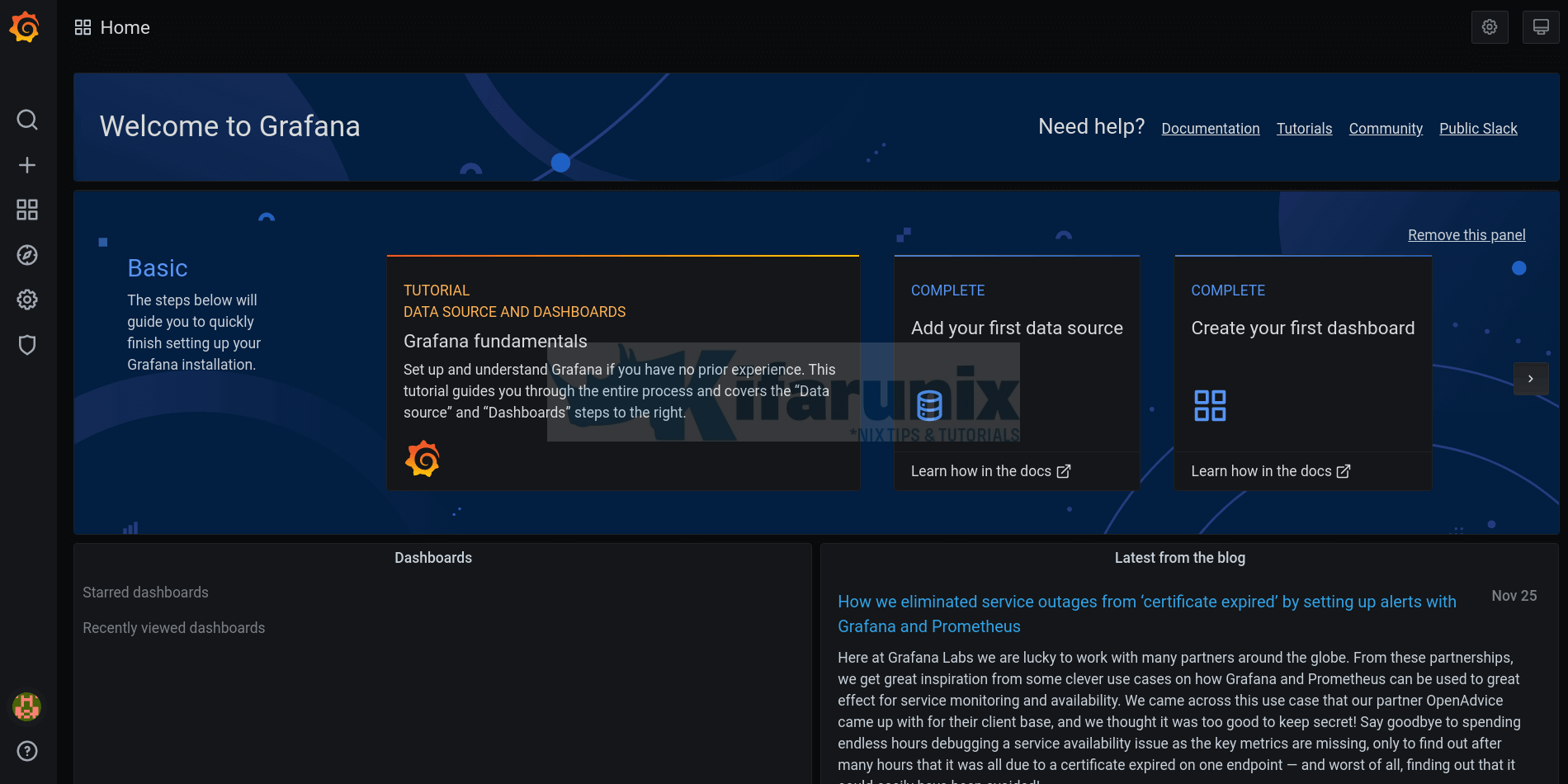 grafana dashboard