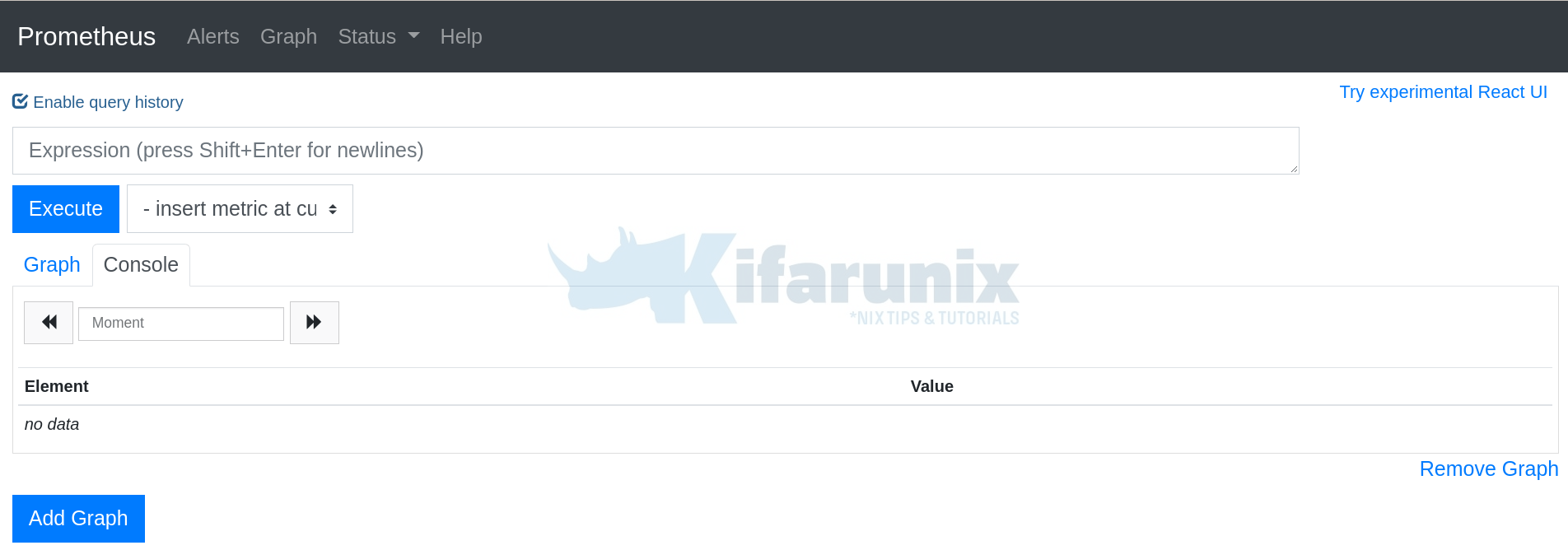 prometheus dashboard