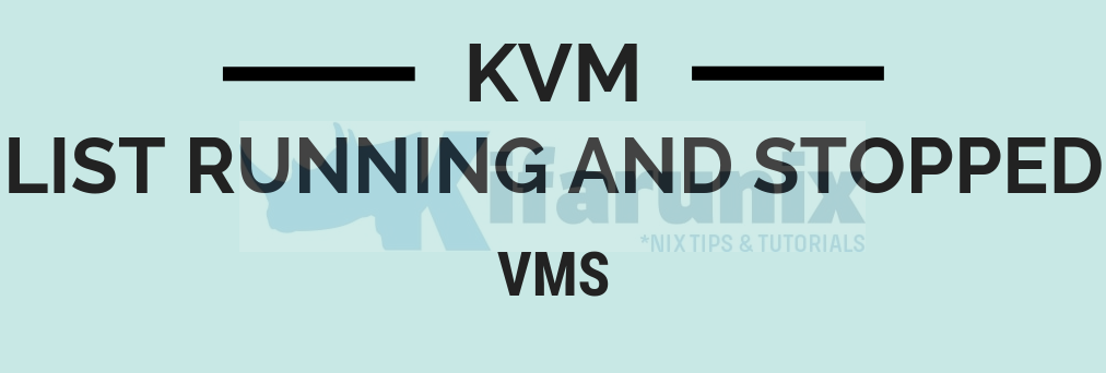 List Running and Stopped VMS on KVM