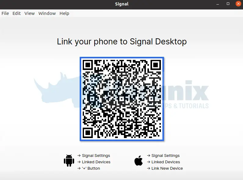 running signal ubuntu