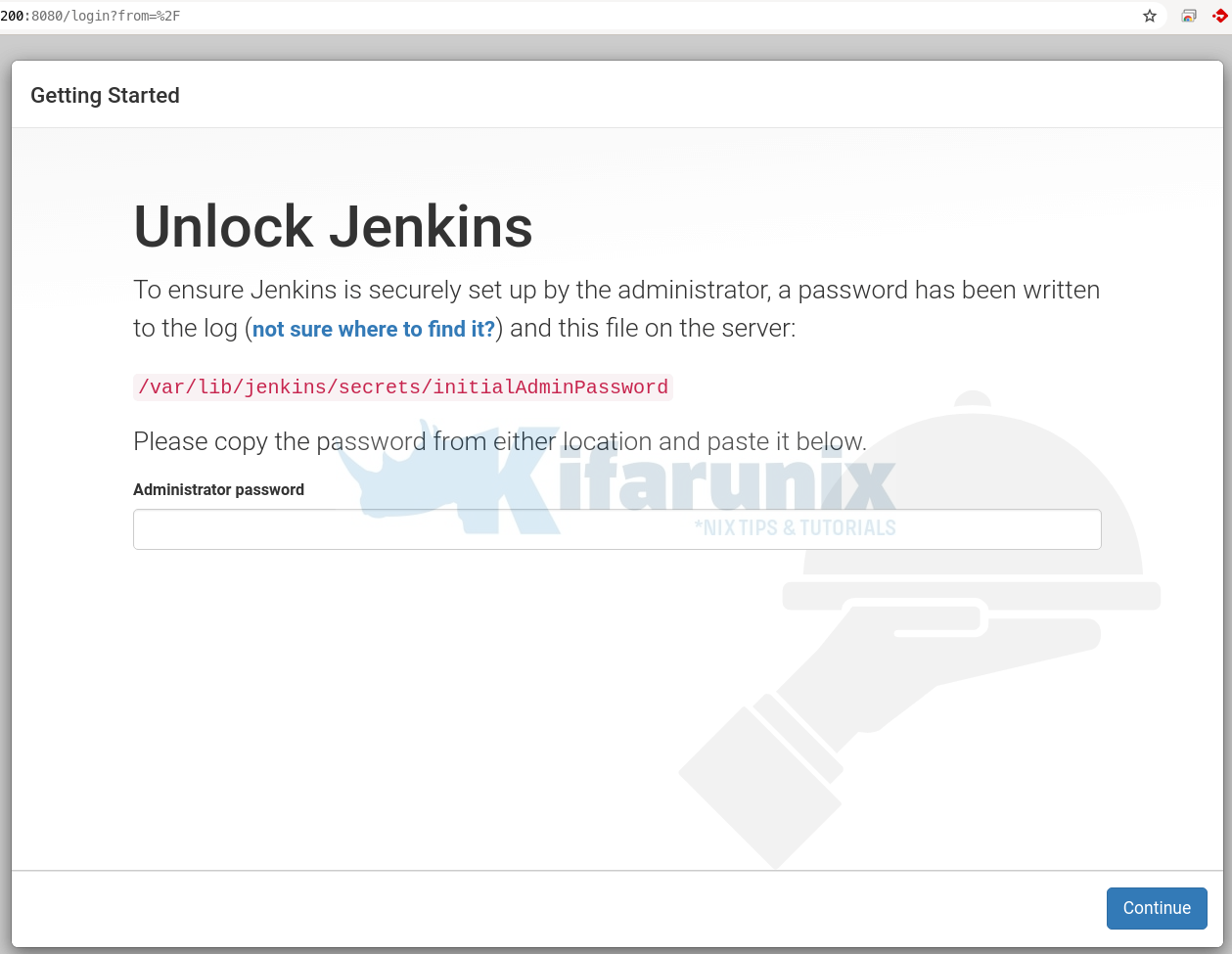 unlock jenkins