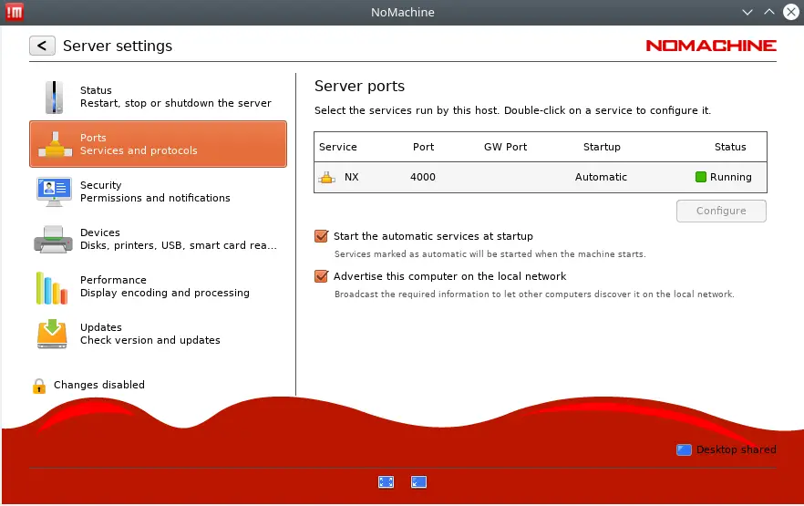 Control NoMachine Ports on Firewall