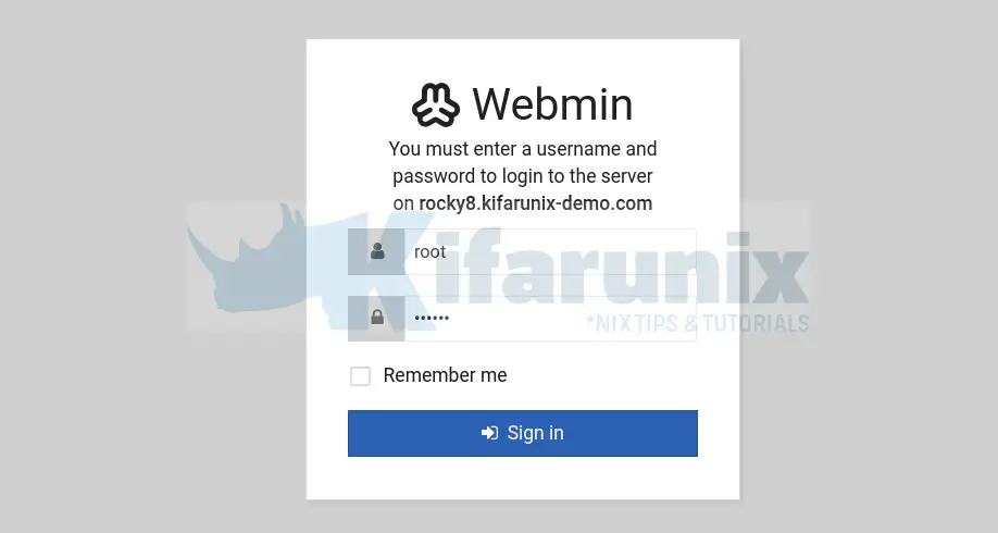 Install Webmin on Rocky Linux 8