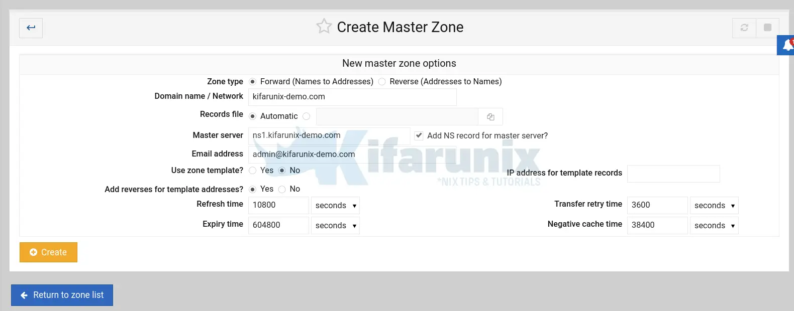 master forward zone