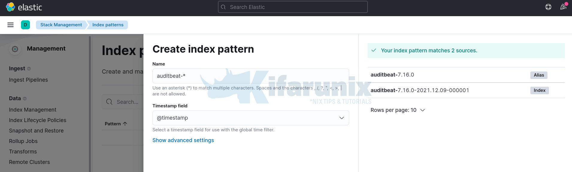 index pattern