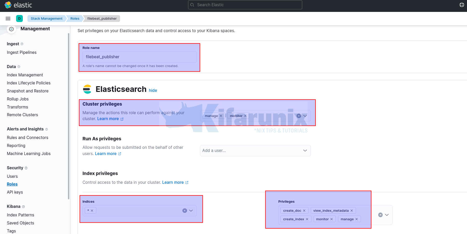 Configure Filebeat-Elasticsearch Authentication