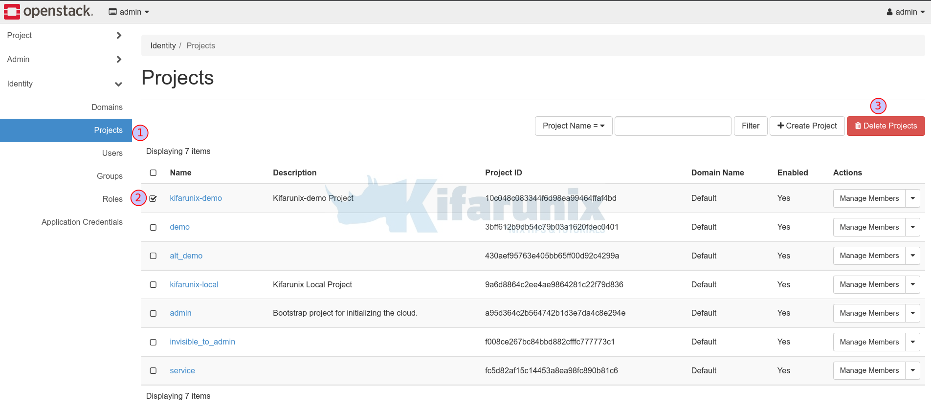 How to Create And Delete OpenStack Project