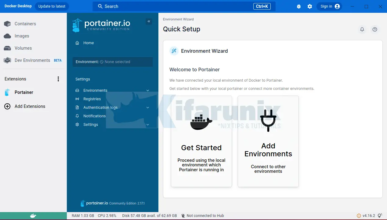 Install Portainer Extension on Docker Desktop