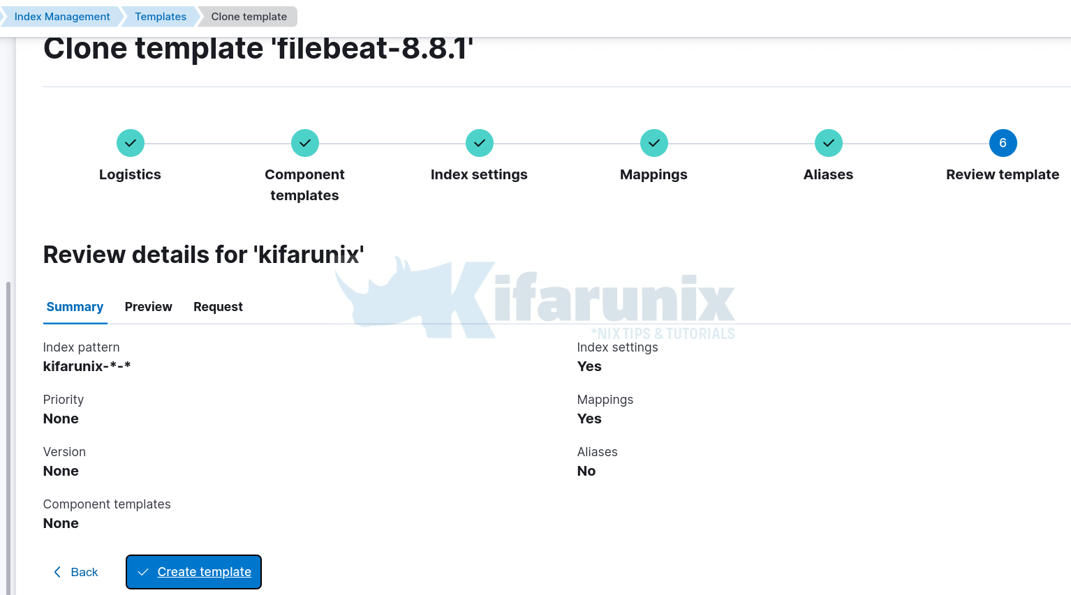 review template and create