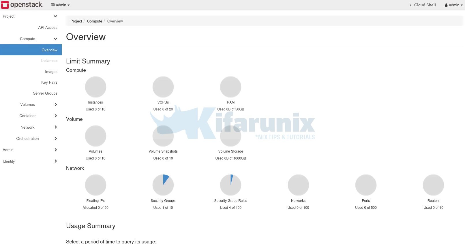 openstack dashboard