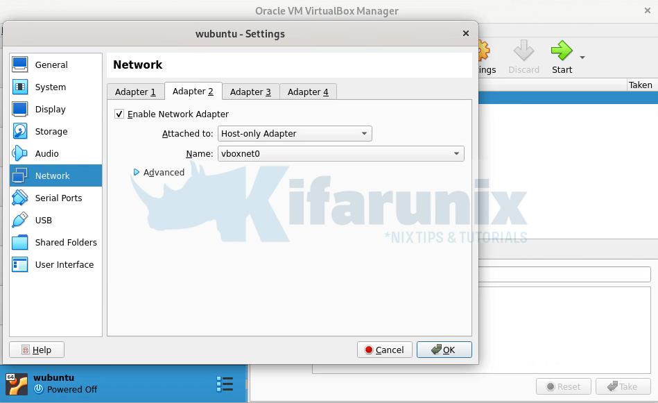 wubuntu network settings