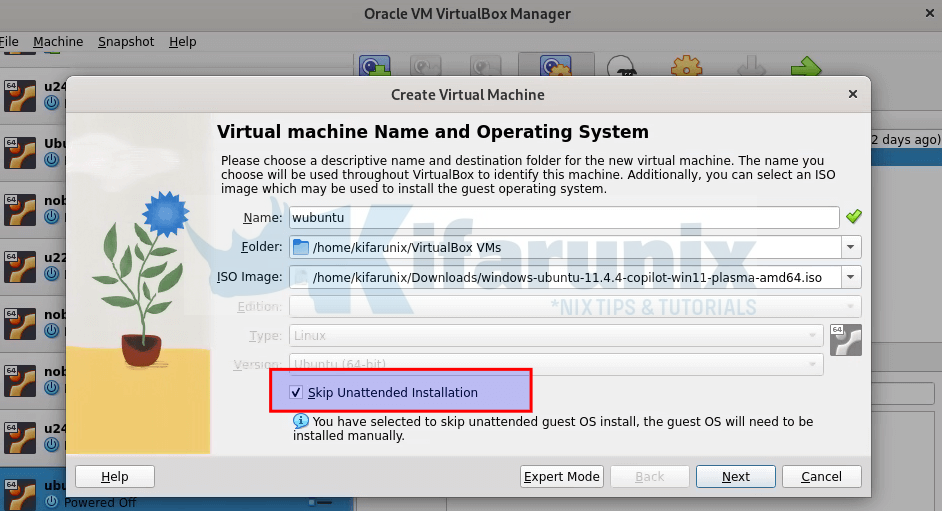 install wubuntu on virtualbox