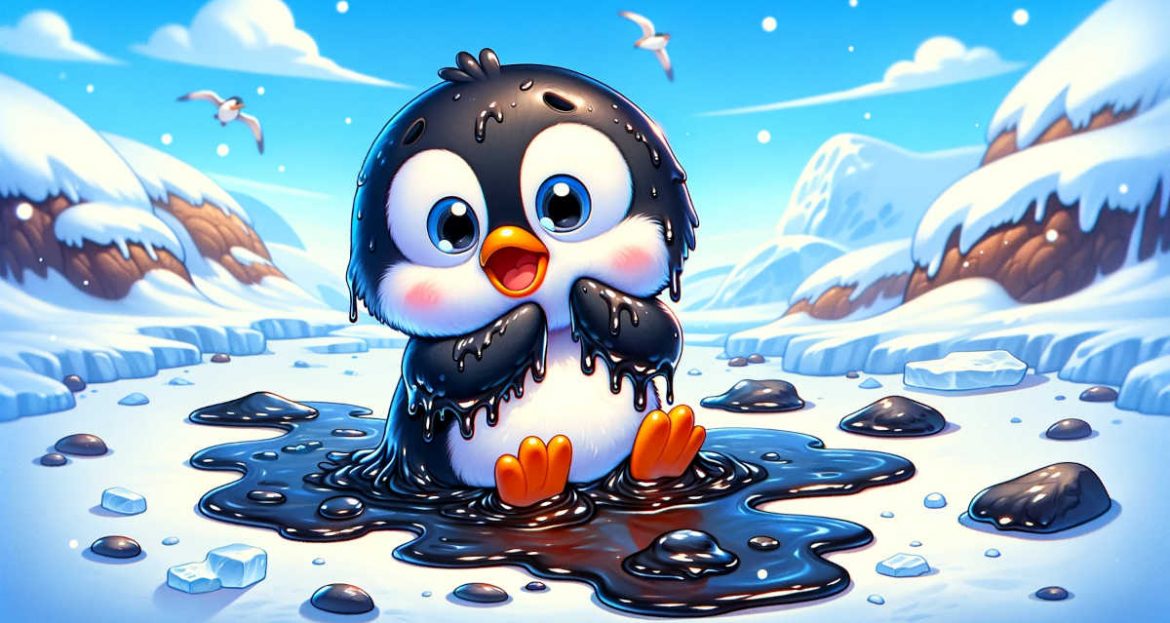 How to untar file. Linux mascot bathing in tar