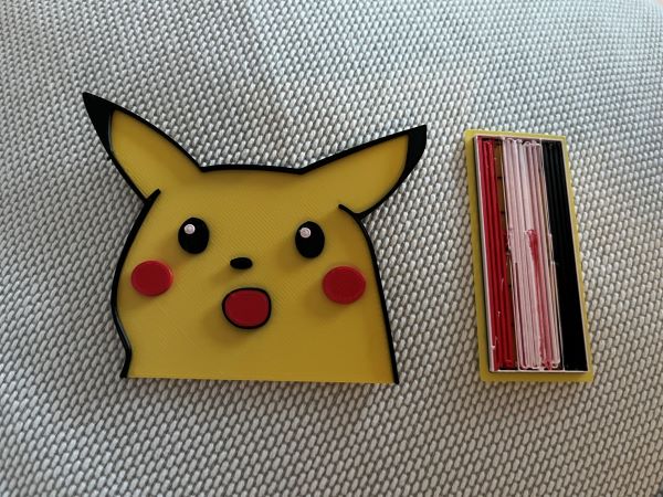 Surprised Pikachu MMU by daveyhumself @ printables.com (and the wipe tower)