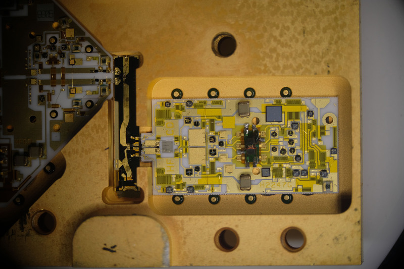 RF circuit under microscope