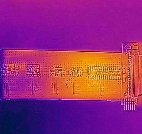 Thermal image: breadboard staying alone