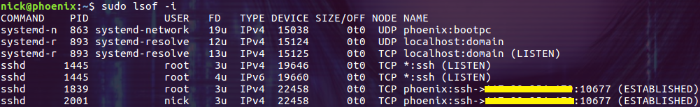 ubuntu18.01下lsof使用教程