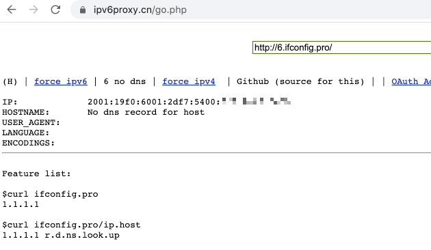 ipv6 在线ping测试