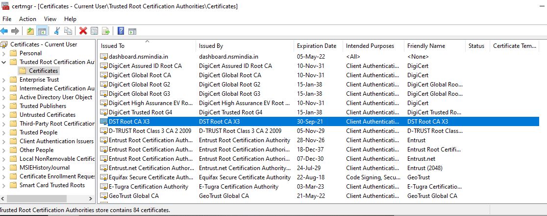 Dst root ca x3 что это