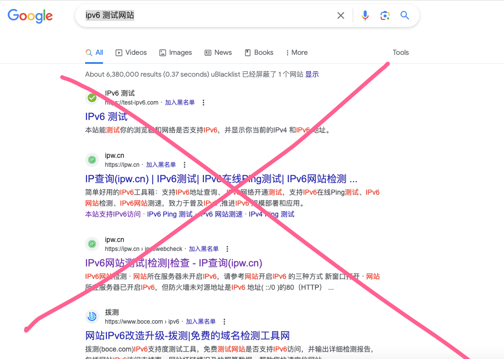 ipv6 测试网站页面内容， (不是仅仅判断是否有ipv6地址解析那种)