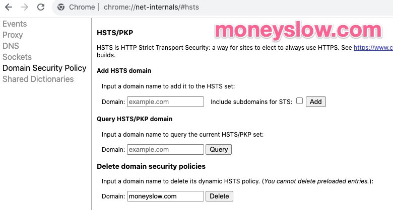 麻烦了，如何关闭hsts？取消谷歌Chrome浏览器HTTP自动跳转 HTTPS