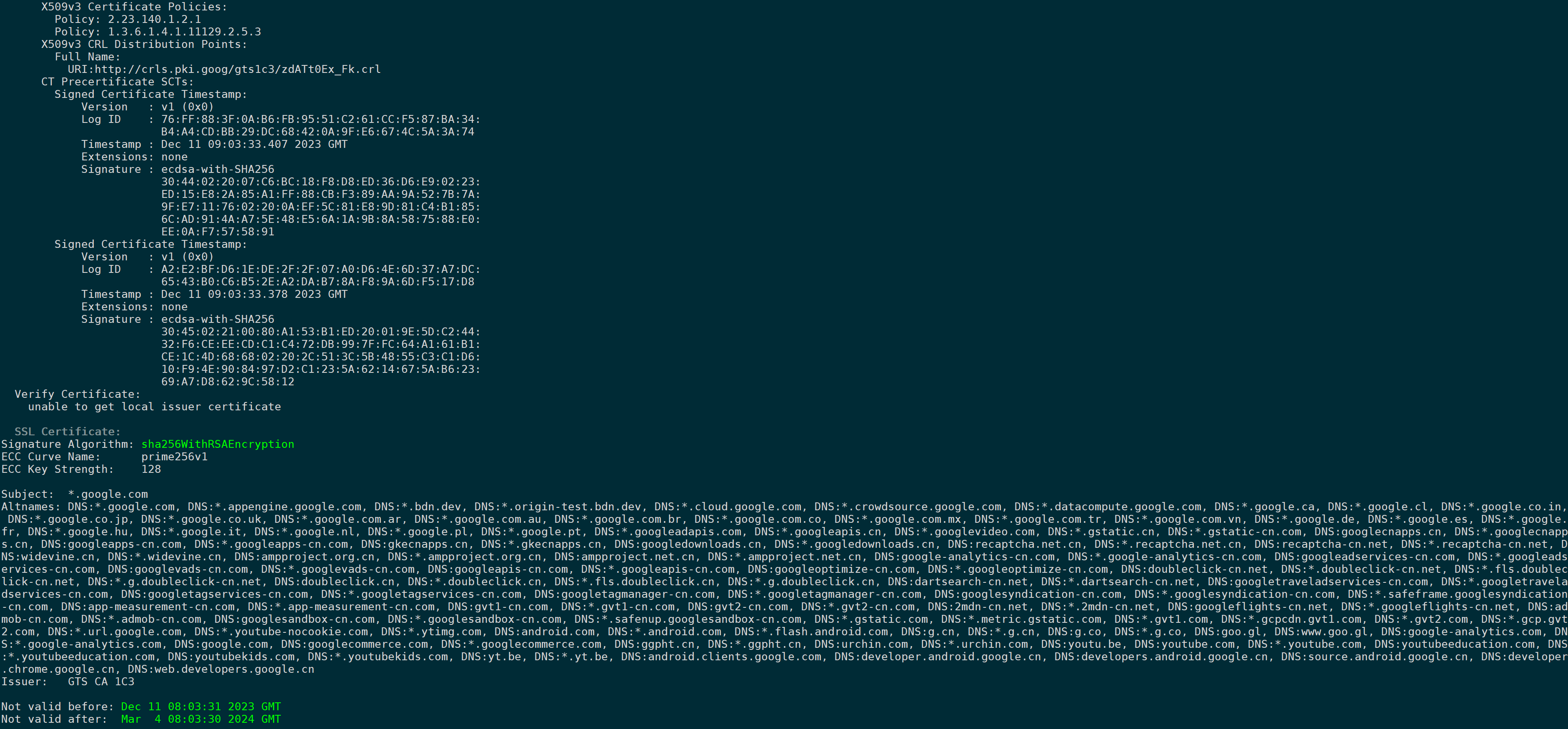 sslscan命令检测https证书使用方法