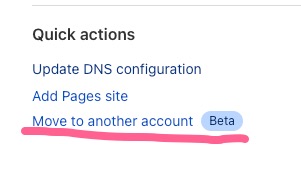 How to transfer domain names between two CloudFlare accounts（在cloudflare账号之间转移域名）