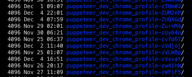 tmp目录下puppeteer_dev_chrome_profile 占用磁盘空间问题